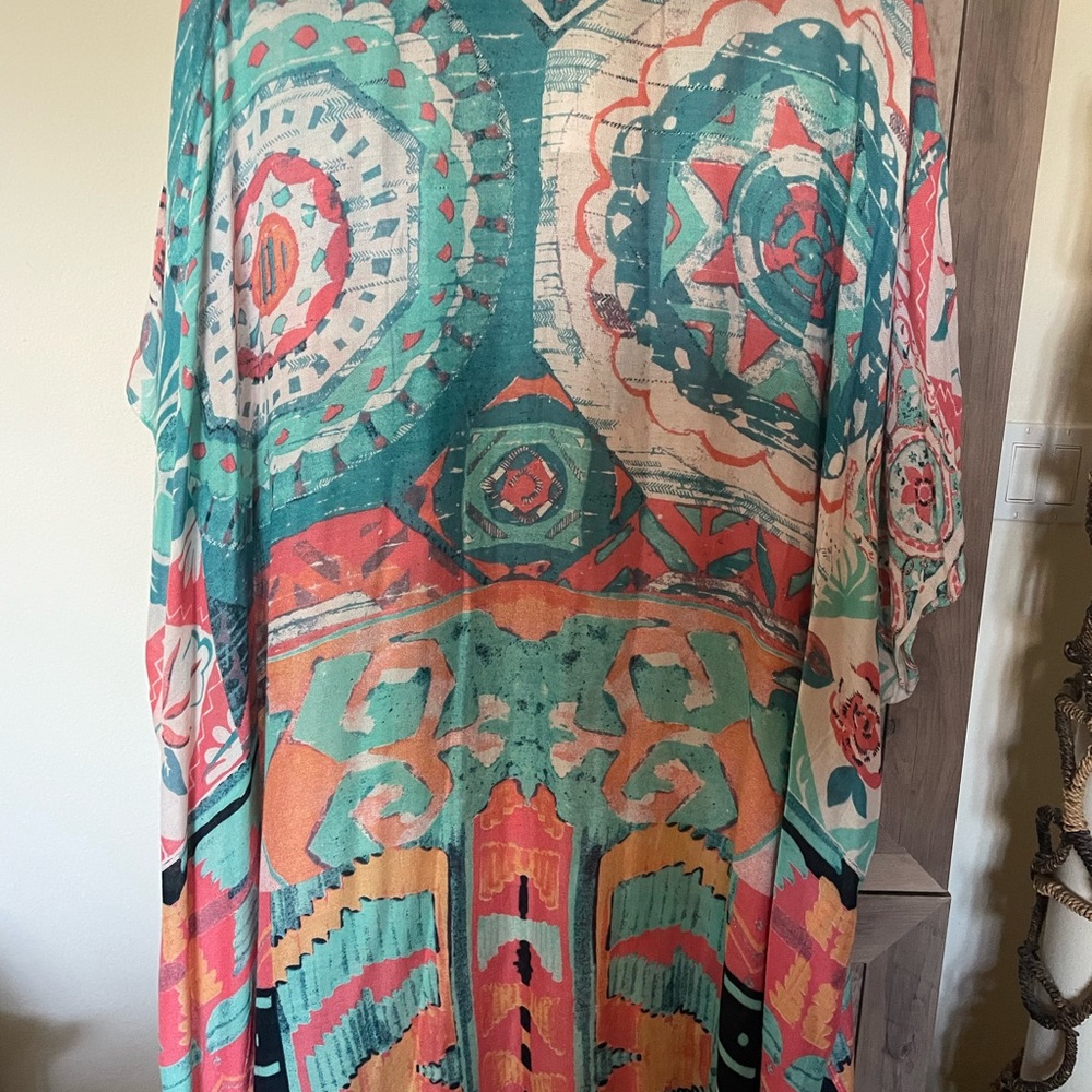 Nicole Miller brand new multicolor one size open front caftan - Picture 6 of 6